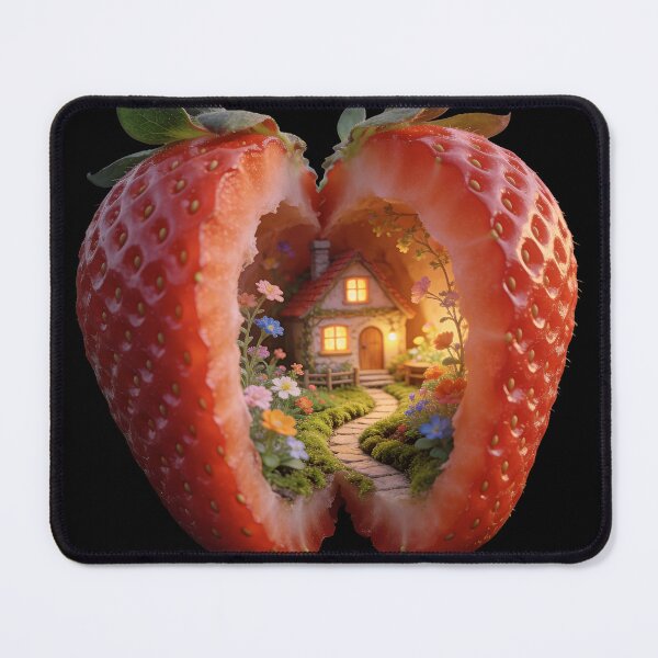 Item preview, Cozy Miniature Cottage Inside a Giant Strawberry designed and sold by OksArtStudio.