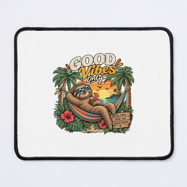 Item preview, Relaxed Sloth Hammock Tropical Beach Vintage Illustration designed and sold by lovepower.