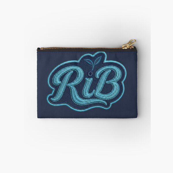 Item preview, RiB Script Organic Emblem Ocean Blue Typography designed and sold by Rib-Brand.