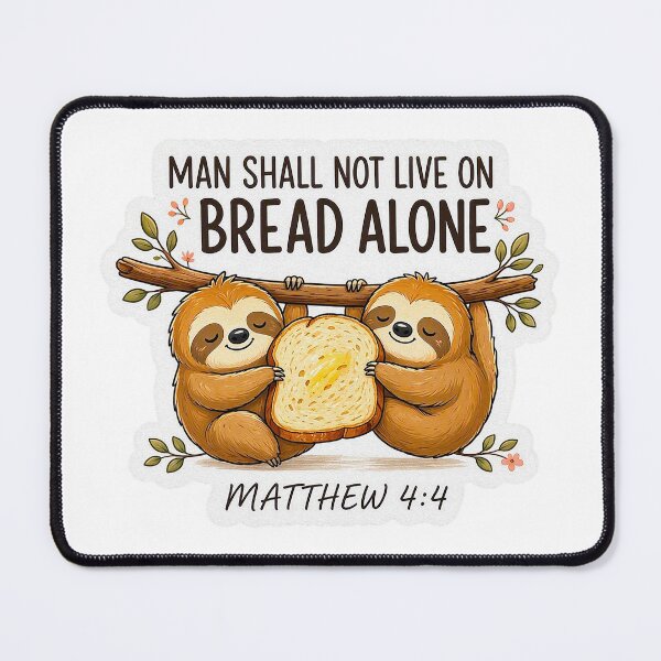 Item preview, Matthew 4:4 Man Shall Not Live On Bread Alone designed and sold by plushism.