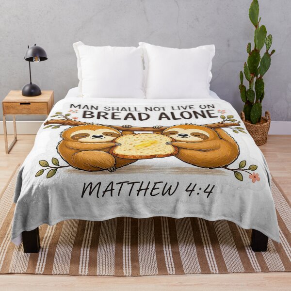 Item preview, Matthew 4:4 Man Shall Not Live On Bread Alone designed and sold by plushism.