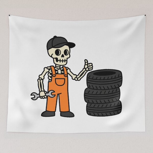 Item preview, Skeleton Mechanic – Halloween Auto Repair Thumbs Up Design designed and sold by VenZolic.