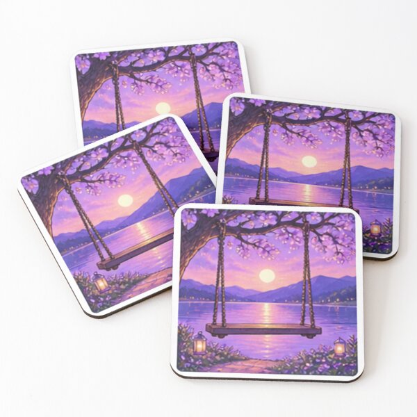 Item preview, Purple Cherry Blossom Swing by the Moonlit Lake designed and sold by Kiralemon.