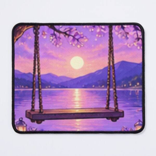 Item preview, Purple Cherry Blossom Swing by the Moonlit Lake designed and sold by Kiralemon.