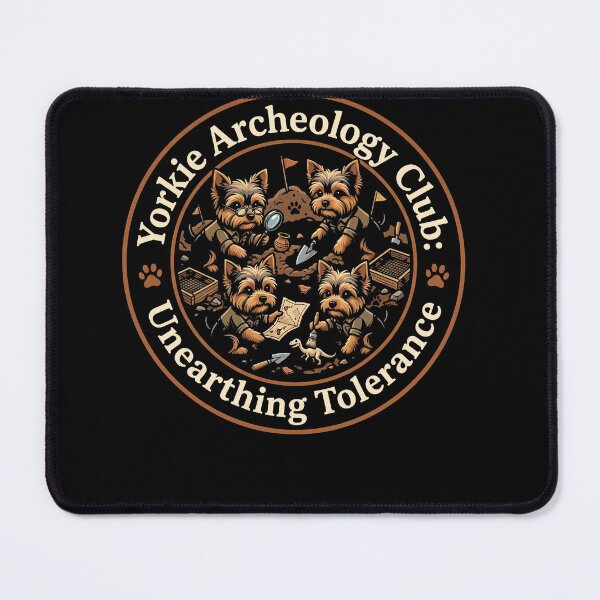 Item preview, Yorkie Archaeology Club Cute Archaeologist Dogs Digging for Dinosaur Fossils designed and sold by ArcaneArtistry.
