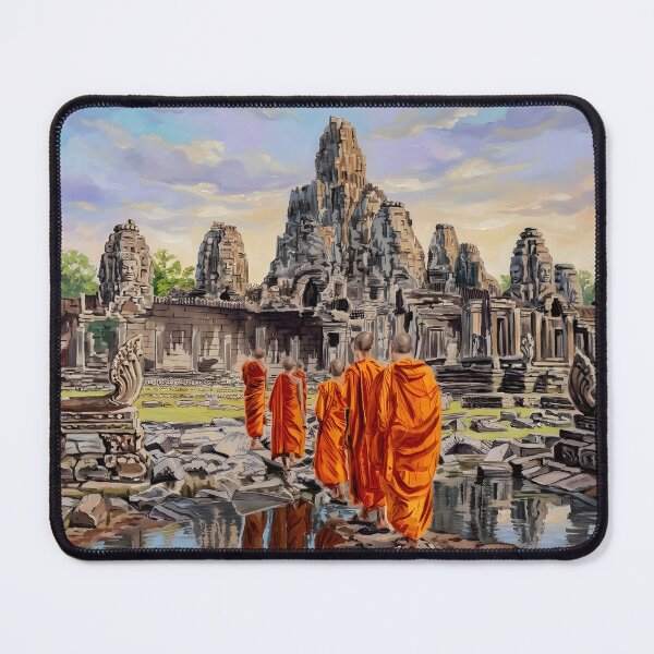 Item preview, Angkor Cambodia Travel Poster – Vintage Temple Art designed and sold by POSTERIOCREW.