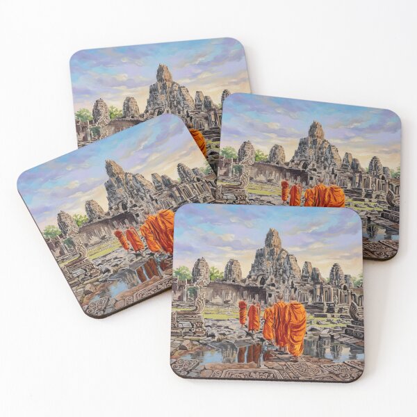 Item preview, Angkor Cambodia Travel Poster – Vintage Temple Art designed and sold by POSTERIOCREW.