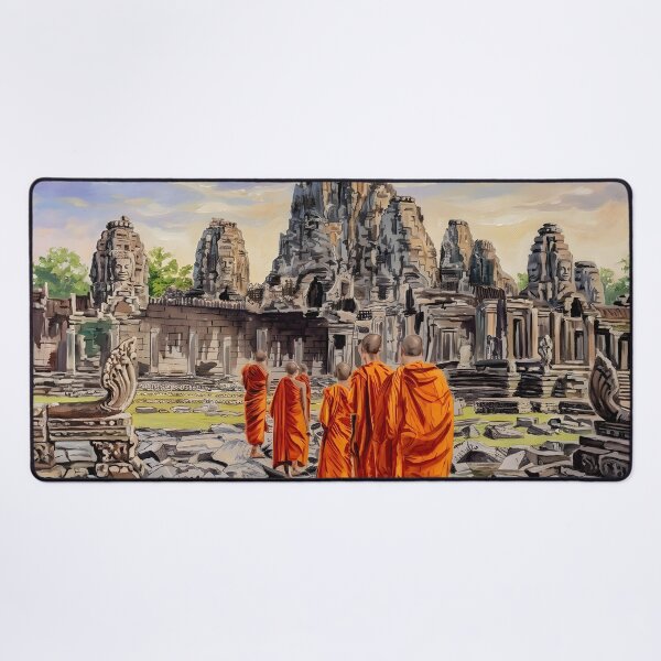 Item preview, Angkor Cambodia Travel Poster – Vintage Temple Art designed and sold by POSTERIOCREW.