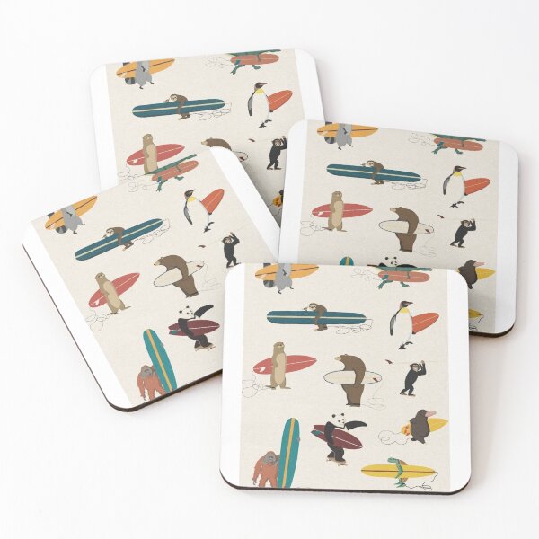 Item preview, Playful Surf Culture and Animal Whimsy – Surfing Wildlife Collection designed and sold by WATEKE.