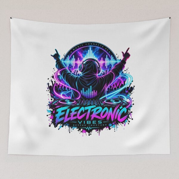 Item preview, Electronic Vibes – Neon Music Connection Electronic Music Gift designed and sold by ArtGStudio.