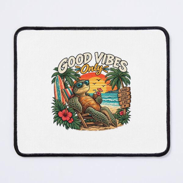 Item preview, Relaxed Sea Turtle Beach Vintage Tropical Illustration designed and sold by lovepower.