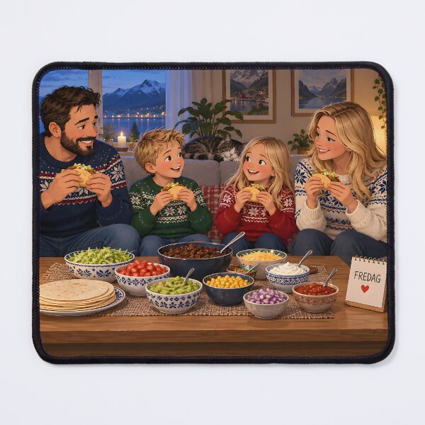 Item preview, Norwegian Taco Friday with the Family designed and sold by PRINTIONAL.