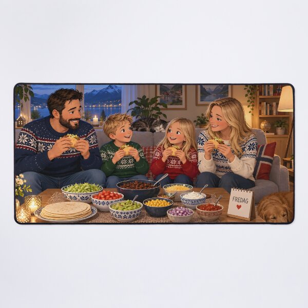 Item preview, Norwegian Taco Friday with the Family designed and sold by PRINTIONAL.