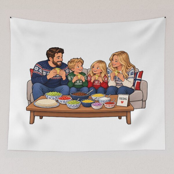 Item preview, Norwegian Taco Friday with the Family designed and sold by PRINTIONAL.