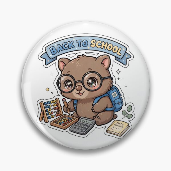 Item preview, Cute Wombat Back To School Math Class designed and sold by Wildlife-Walk.