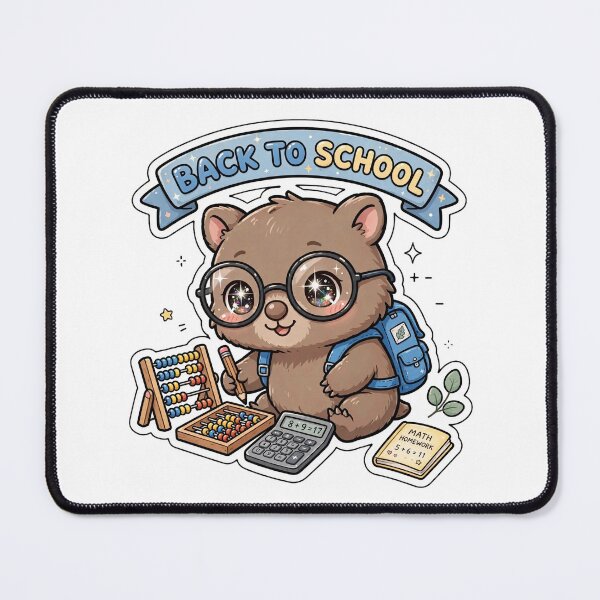 Item preview, Cute Wombat Back To School Math Class designed and sold by Wildlife-Walk.