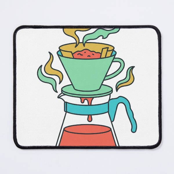 Item preview, Retro Pour Over Coffee Brewer Illustration designed and sold by seunghus.