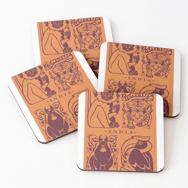 Item preview, Stylized Wildlife and Cultural Elegance – India Animal Motifs designed and sold by WATEKE.