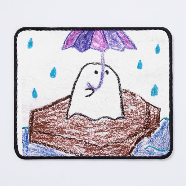 Item preview, Ghost Floating in Coffin with Umbrella designed and sold by MagicYana.