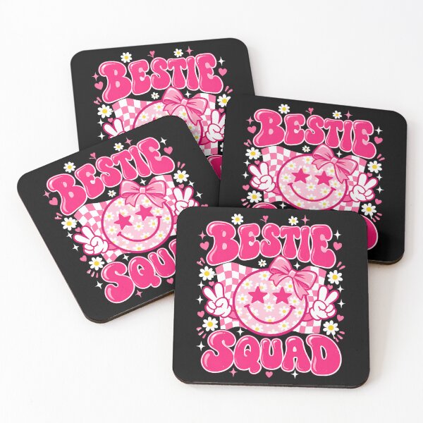 Item preview, Bestie Squad Pink Smiley Best Friend Gift Cute Girly Friendship designed and sold by THREE LITTLE BEANS.