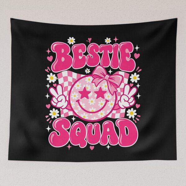 Item preview, Bestie Squad Pink Smiley Best Friend Gift Cute Girly Friendship designed and sold by THREE LITTLE BEANS.