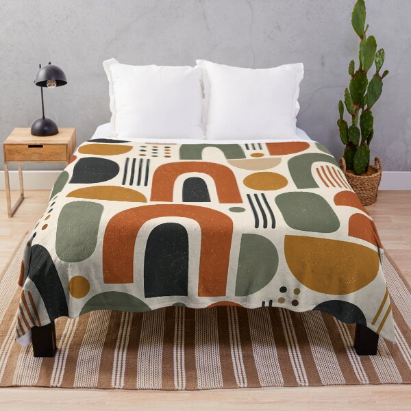 Artikelvorschau, Earthy Mid Century Modern Geometric Pattern entworfen und verkauft von VOLLOS.