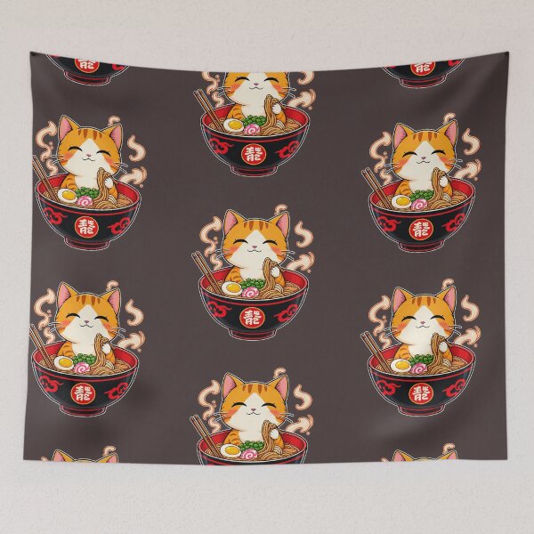 Item preview, Kawaii Ramen Cat – Cute Japanese Food Anime Design designed and sold by mrworld000.