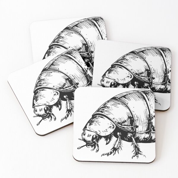 Item preview, Vintage Isopod Illustration - Linocut Pill Bug & Roly Poly Art designed and sold by Litely.