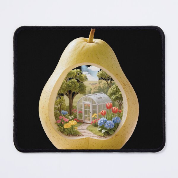 Item preview, Miniature Greenhouse Garden Inside a Fresh Yellow Pear designed and sold by OksArtStudio.
