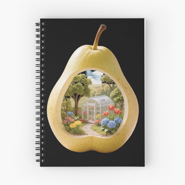 Item preview, Miniature Greenhouse Garden Inside a Fresh Yellow Pear designed and sold by OksArtStudio.