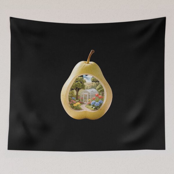 Item preview, Miniature Greenhouse Garden Inside a Fresh Yellow Pear designed and sold by OksArtStudio.