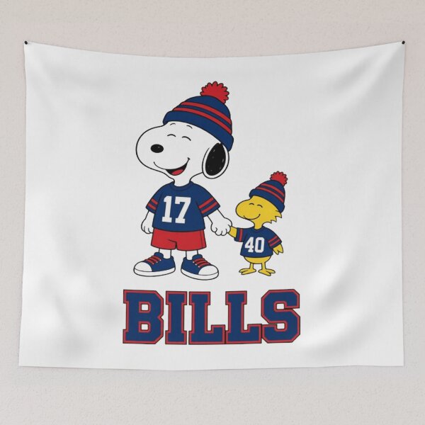 Item preview, Peanuts Football Duo Bills Fan- Buffalo Bills designed and sold by TinaQuentin.