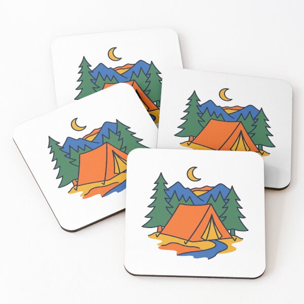 Item preview, Alpine Camping and Evergreen Mountains Illustration designed and sold by seunghus.