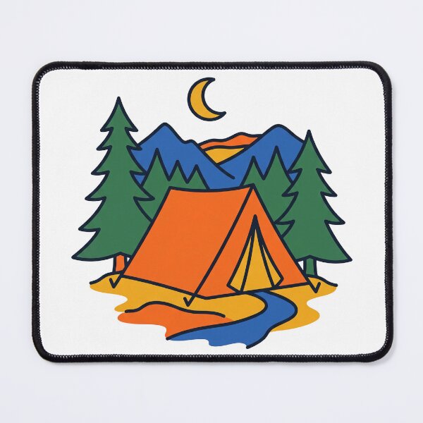 Item preview, Alpine Camping and Evergreen Mountains Illustration designed and sold by seunghus.