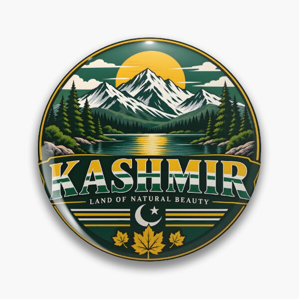 Item preview, Kashmir Mountain Lake Vintage Nature Emblem designed and sold by MR-HOOBY.