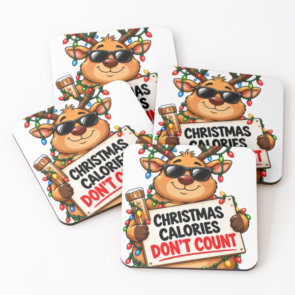 Item preview, Christmas Calories Don't Count Funny Reindeer Design designed and sold by Kenzie & Co.