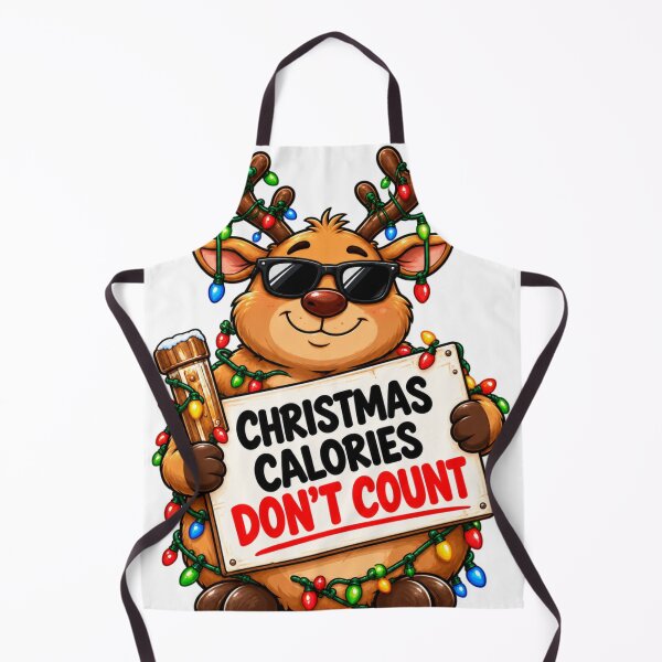 Item preview, Christmas Calories Don't Count Funny Reindeer Design designed and sold by Kenzie & Co.