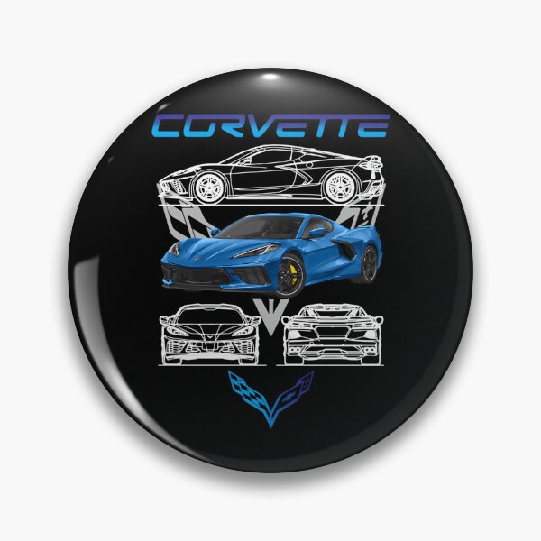Item preview, Corvette C8 Blue Chevrolet Car designed and sold by pik-niki.