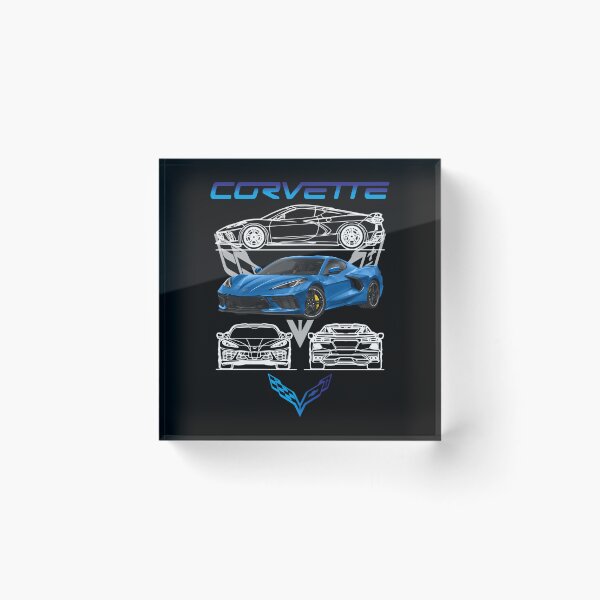 Item preview, Corvette C8 Blue Chevrolet Car designed and sold by pik-niki.