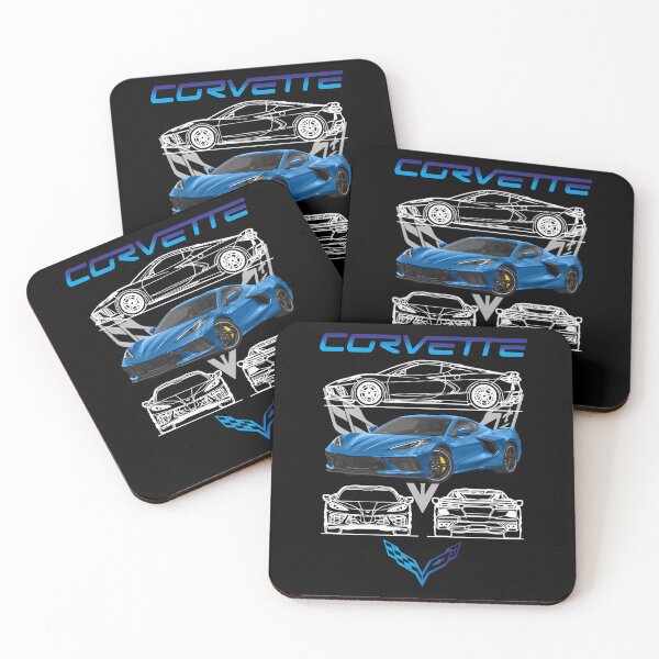 Item preview, Corvette C8 Blue Chevrolet Car designed and sold by pik-niki.