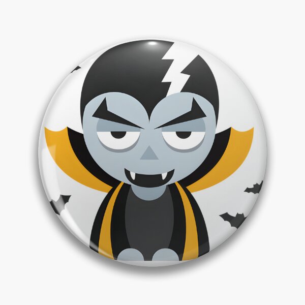 Item preview, Cute Vampire Emoji Design with Fangs and Cape for Halloween and Gothic Style designed and sold by issamejessie.
