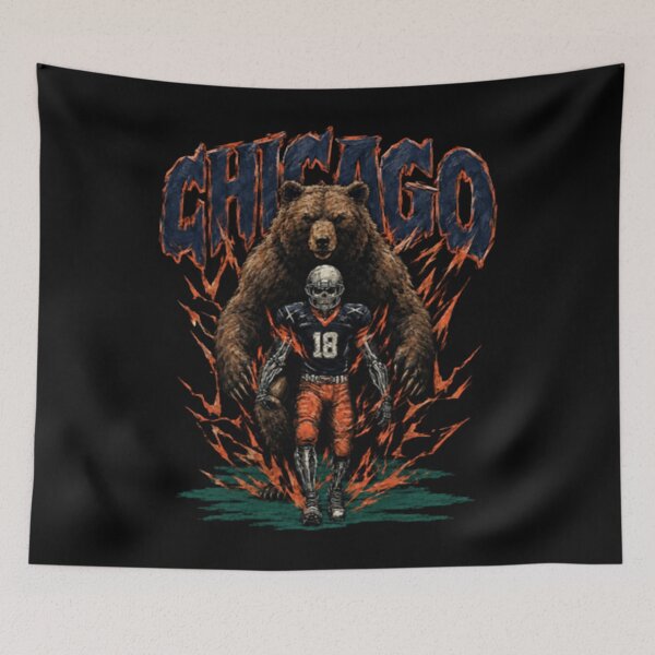 Item preview, Chicago Football Skeleton Graphic Vintage Bears designed and sold by TinaQuentin.