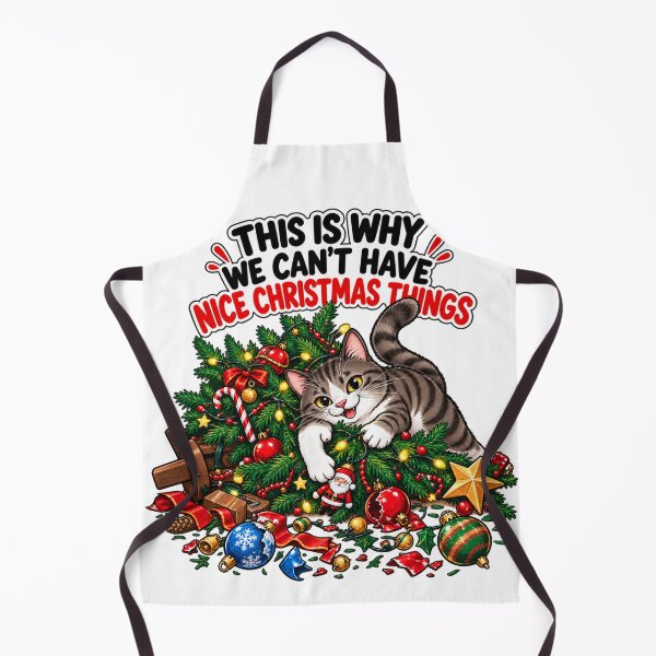 Item preview, This Is Why We Can't Have Nice Christmas Things Cat Design designed and sold by Kenzie & Co.