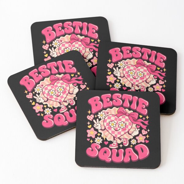 Item preview, Bestie Squad Pink Smiley Best Friend Gift Cute Girly Friendship designed and sold by THREE LITTLE BEANS.
