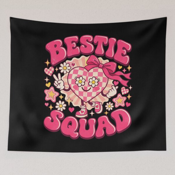 Item preview, Bestie Squad Pink Smiley Best Friend Gift Cute Girly Friendship designed and sold by THREE LITTLE BEANS.