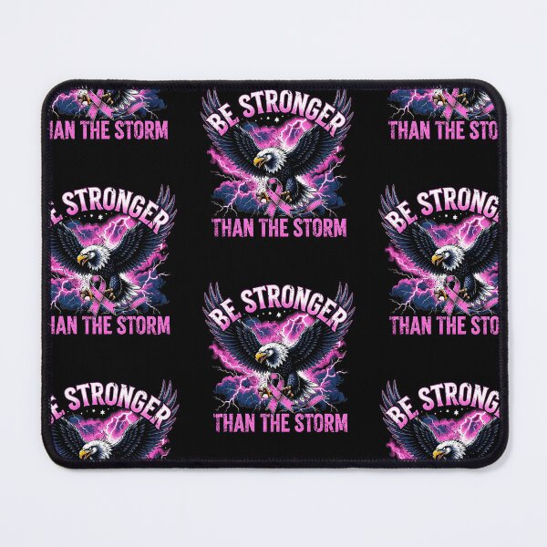 Item preview, Be Stronger Than The Storm Pink Ribbon Eagle Cancer Awareness Design designed and sold by ZaDonShop.