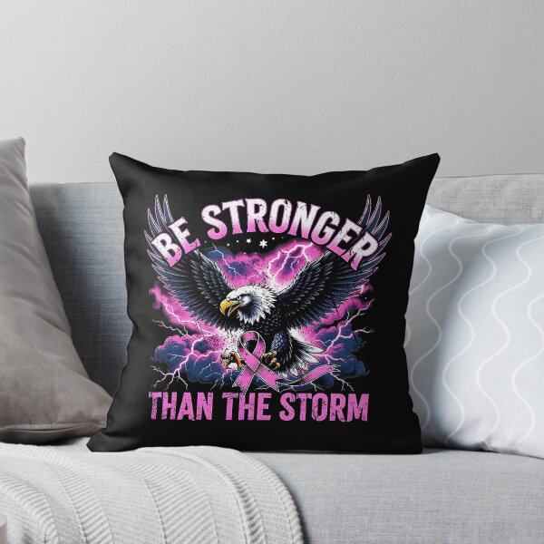 Item preview, Be Stronger Than The Storm Pink Ribbon Eagle Cancer Awareness Design designed and sold by ZaDonShop.