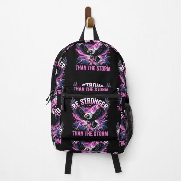 Item preview, Be Stronger Than The Storm Pink Ribbon Eagle Cancer Awareness Design designed and sold by ZaDonShop.
