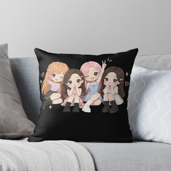 Aperçu de l'œuvre Filles chibi de Blackpink créée et vendue par delila8a8e.