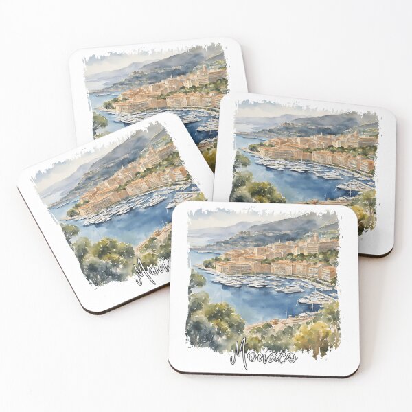 Item preview, Watercolor of Monaco, Monaco souvenir designed and sold by Dressyourflag.
